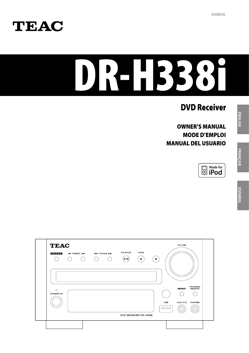Teac DR H338i User Manual | 148 pages
