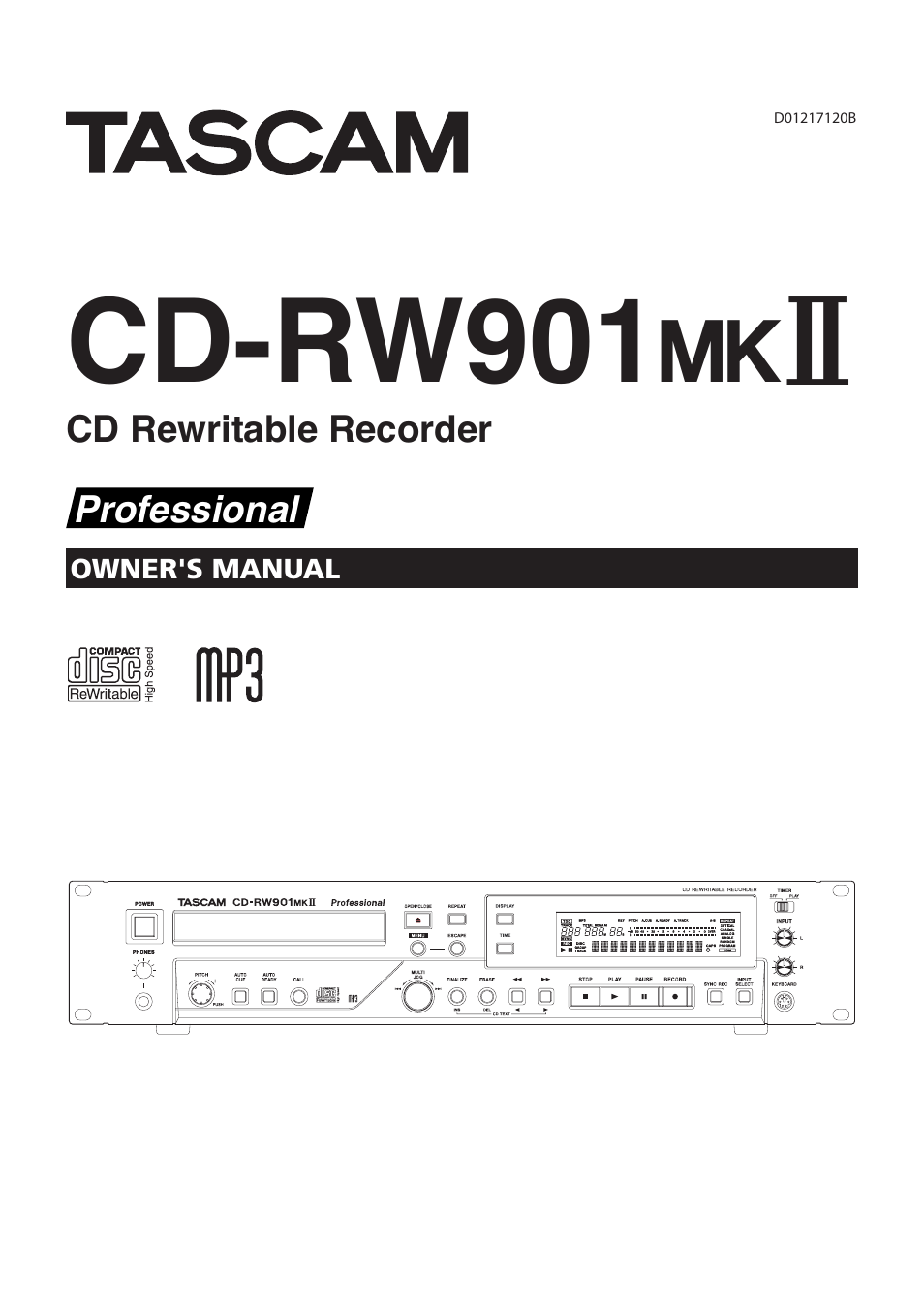 Teac CD-RW901MKII User Manual | 44 pages