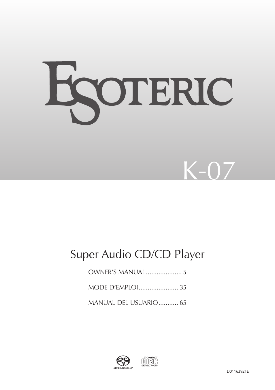 Teac K-07 User Manual | 96 pages