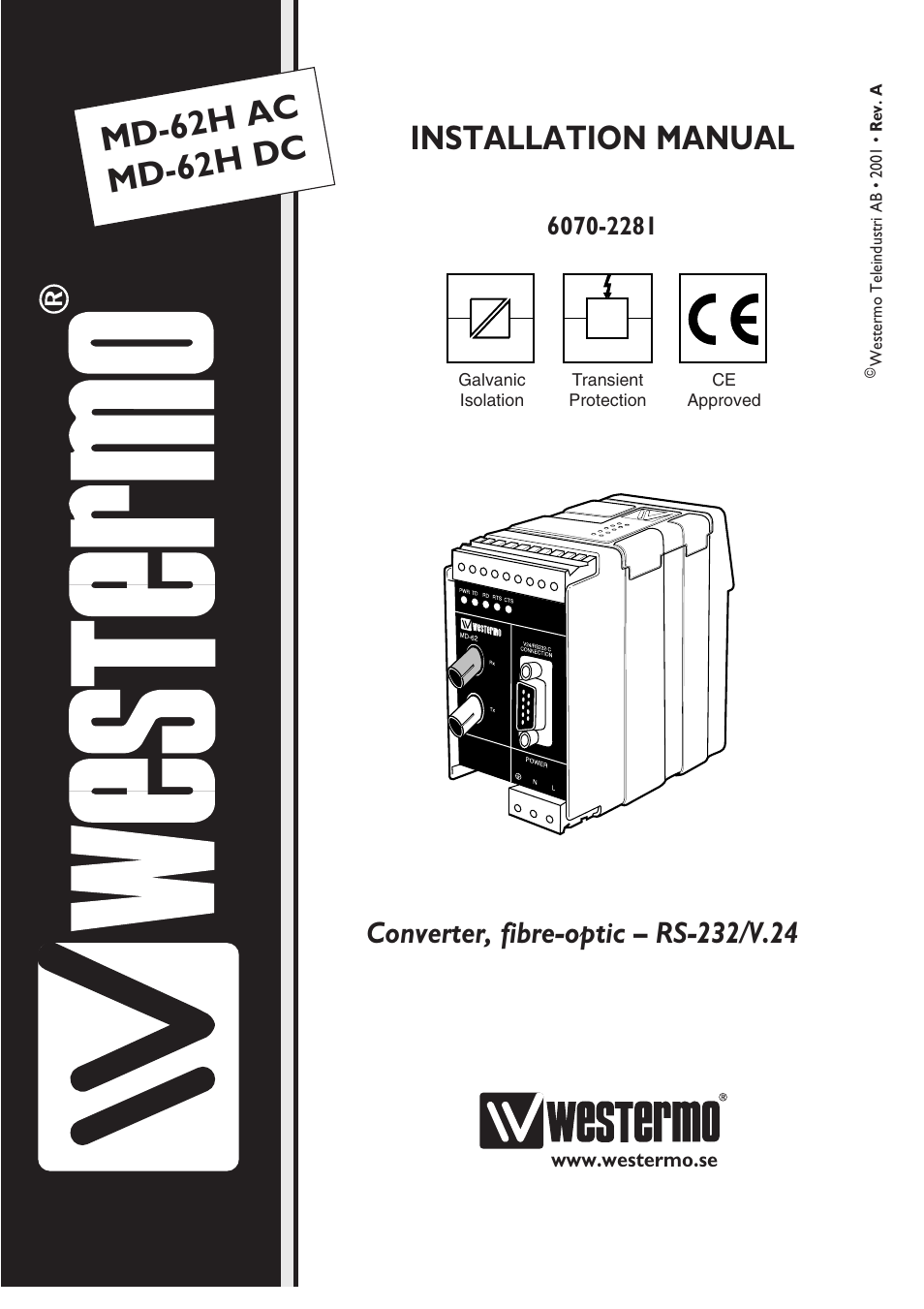 Westermo MD-64 H User Manual | 8 pages
