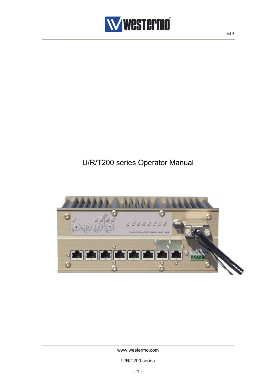 Westermo U200 Operator manal User Manual | 48 pages
