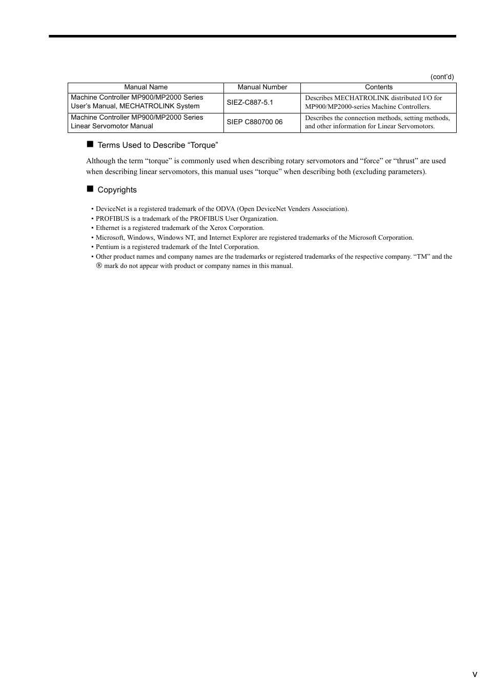 Yaskawa MP2300S Basic Module User Manual | Page 5 / 460