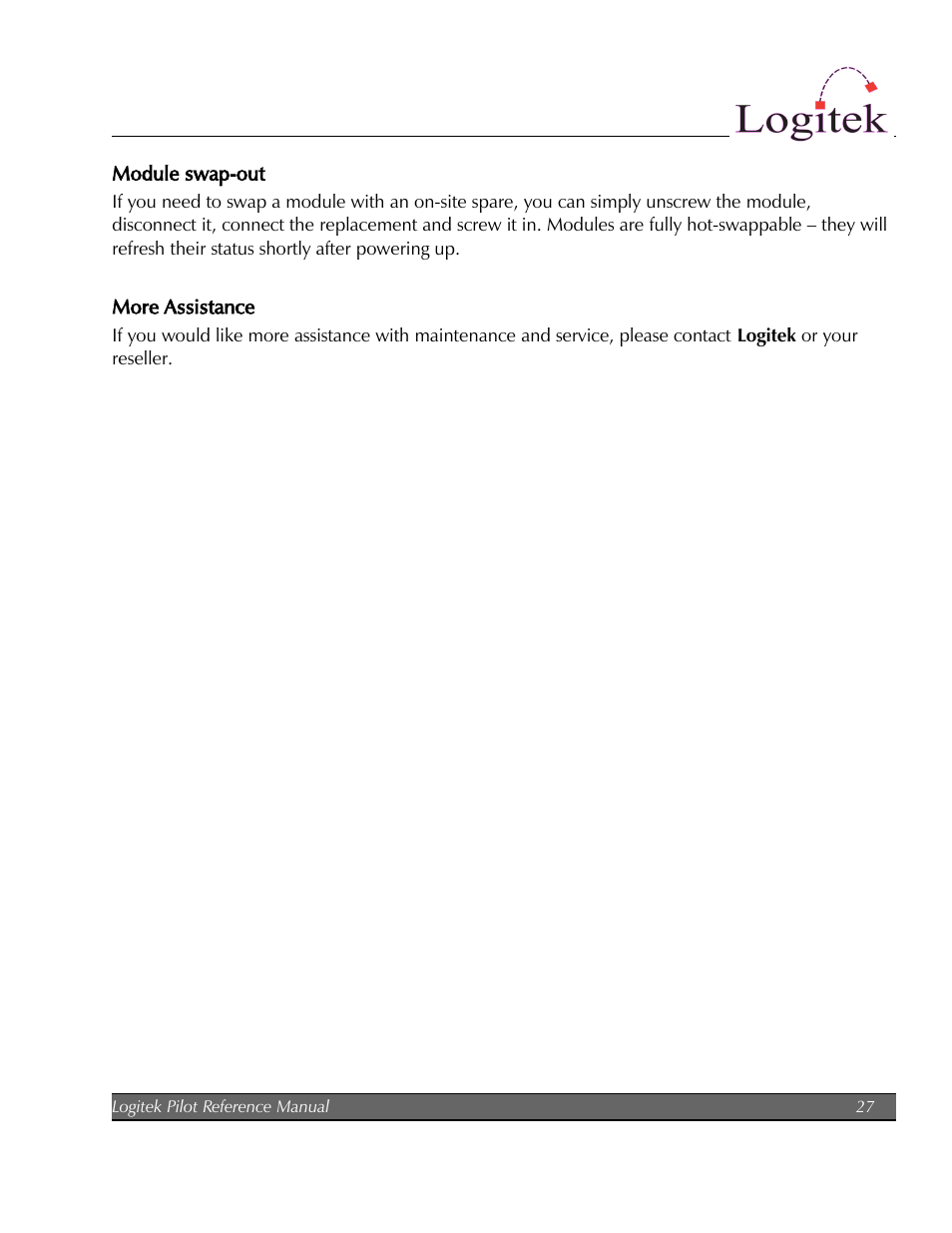 Logitek Electronic Systems Pilot User Manual | Page 27 / 33