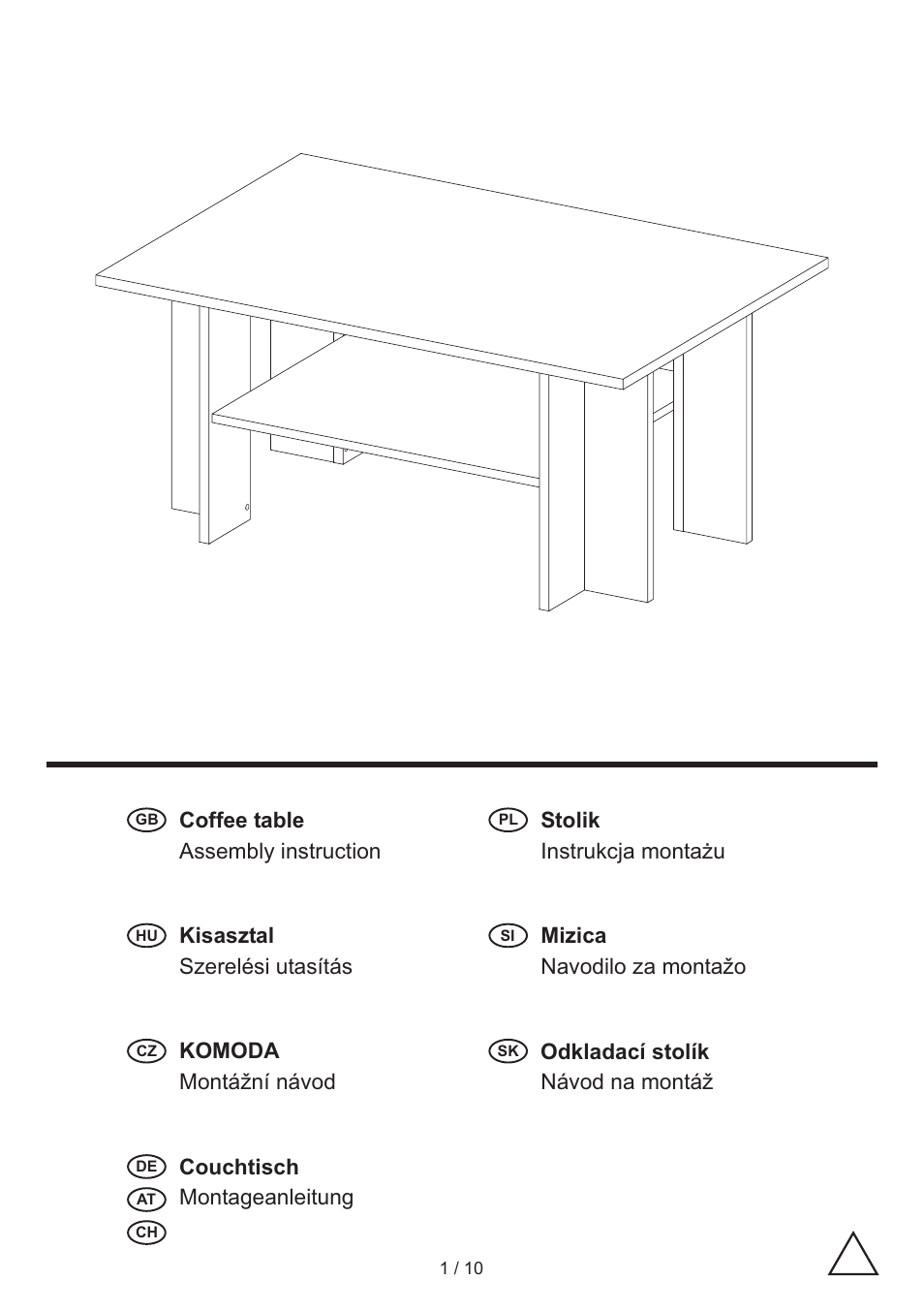 Livarno COFFEE TABLE User Manual | 10 pages