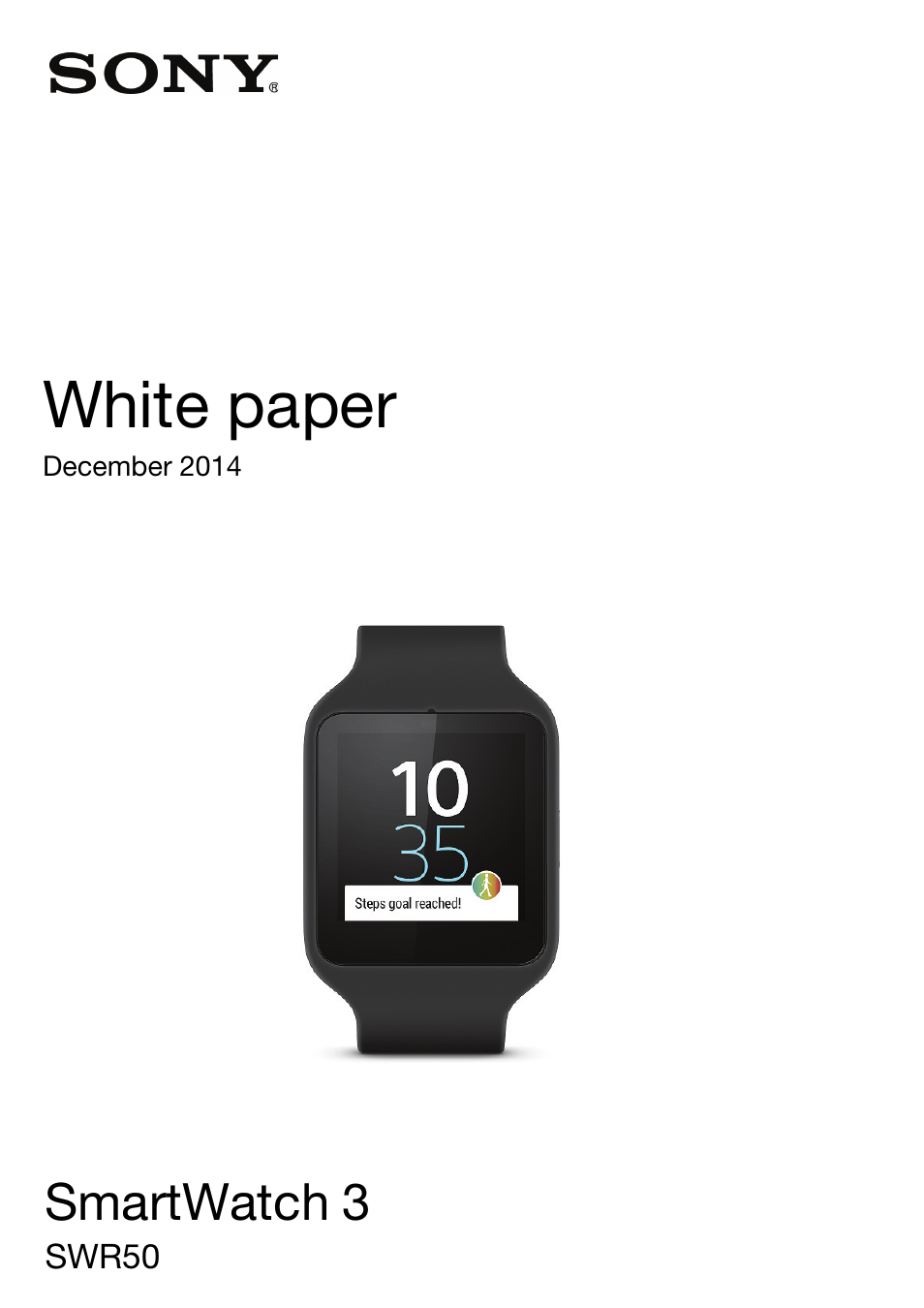 Sony SmartWatch 3 SWR50 User Manual | 8 pages