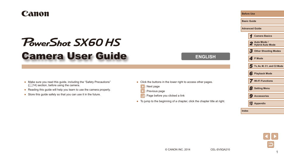 Canon PowerShot SX60 HS User Manual | 203 pages