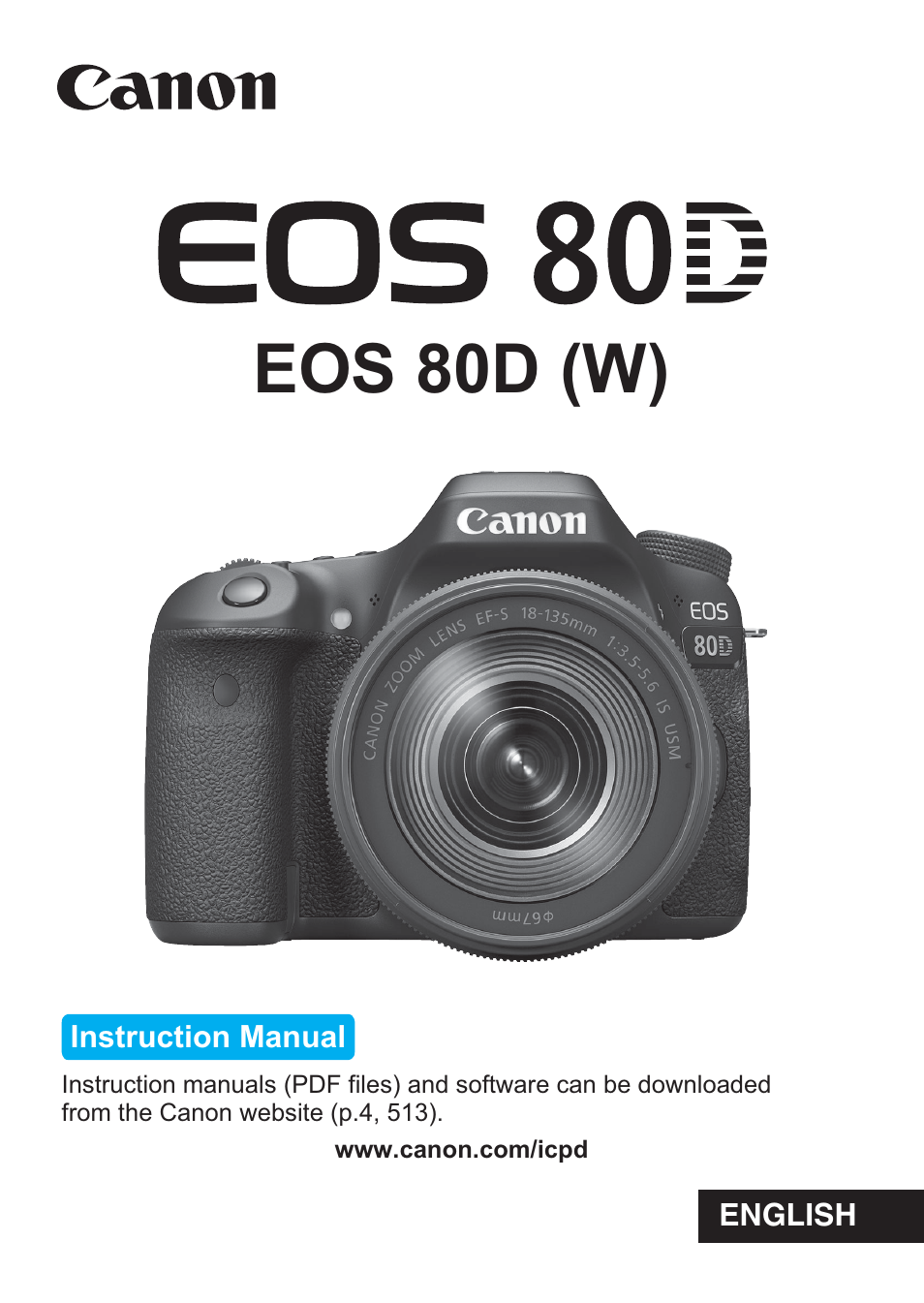 Canon EOS 80D User Manual | 526 pages
