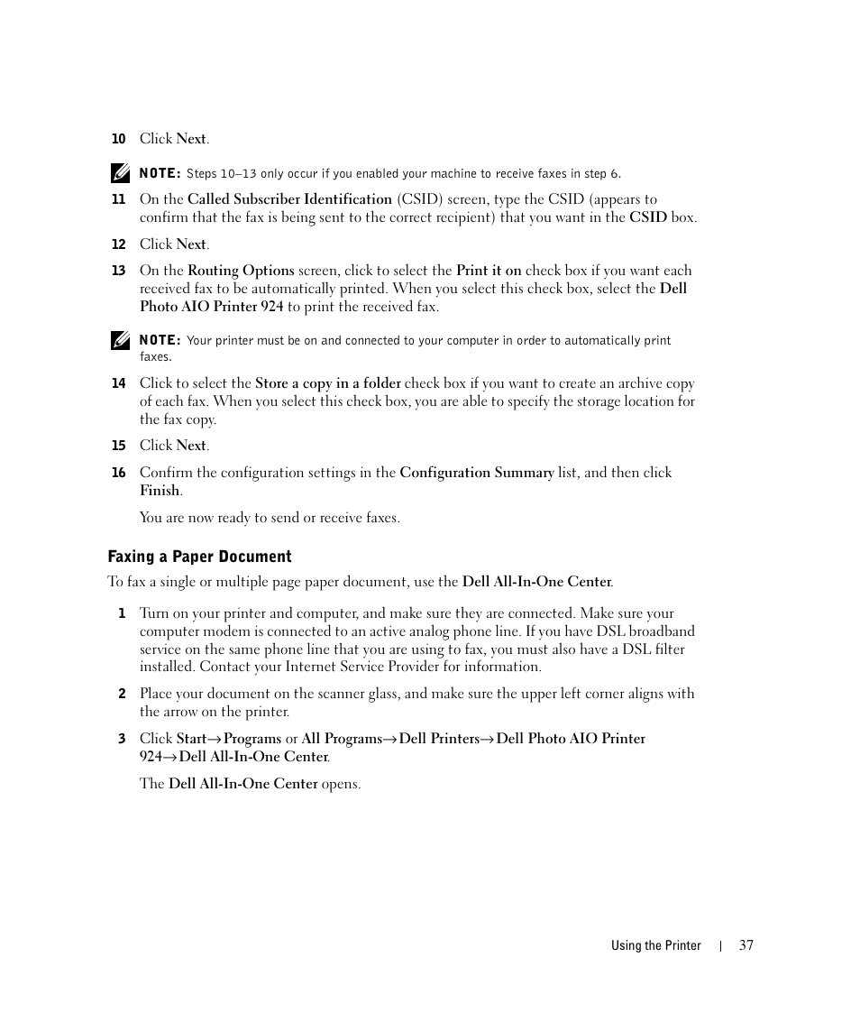 Dell 924 User Manual | Page 37 / 94
